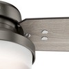 Hunter 52" Sentinel Lighted Ceiling Fan Brushed Slate Finish, Light Grey Oak Blades, 3 Blades, Handheld Control - 2 of 4
