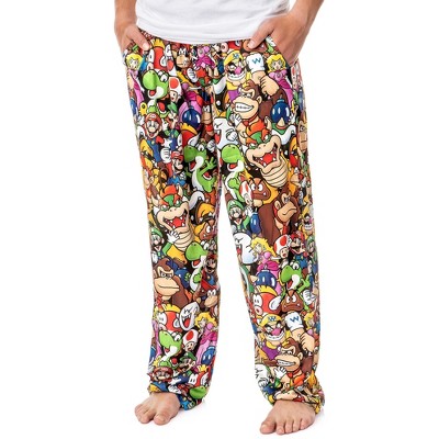 Nintendo Men's Super Mario Character Collage Soft Polyester Pajama ...