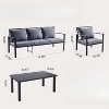 DSVIMOY 6-Piece Patio Seating Set, Conversation Set, Outdoor Furniture with 2 Chairs, 3-Seater Sofa, Gray, 27.56"*27.56"*32.09" - 2 of 4