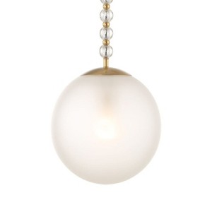 Uttermost Ripple Frosted Glass Pendant Light – Modern Single Bulb Fixture - 1 of 4