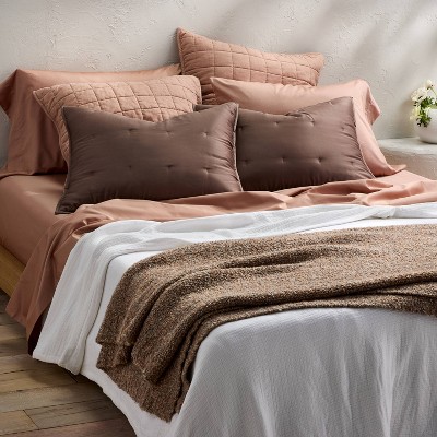 Casaluna Boucle Wool-Blend Bedding Blanket for Bedroom