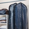 Household Essentials Hanging Zippered Garment Storage Bag with Clear Vision Front Set of 2 Black: Polyester, 56" Height, 70 Volume Capacity - 2 of 4