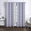 RT Designers Collection Luca Jacquard Grommet Curtain Panel Pair 36" x 84" Navy - 2 of 4