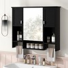 NicBex 35"x28" Modern Wall Mounted Bathroom Storage Cabinet with Mirror,Bathroom Wall Medicine Cabinet with Doors,Shelves&Towel Bars - 4 of 4