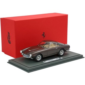 Ferrari 250 GT Lusso Brown Metallic "S/N 4891 GT Steve McQueen" With Display Case Limited Ed 1/18 Diecast Model Car by BBR - 1 of 4