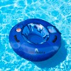 Swimline 54" Inflatable 1-Person Camouflage Sumo-Sized Swimming Pool Sport Tube with Cup Holder - Blue - 3 of 4