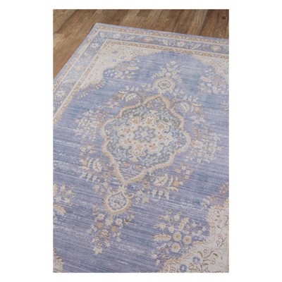 Periwinkle Braided Serenity 24"x4" Synthetic Accent Rug