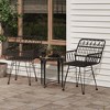 vidaXL Rattan Dining Chairs 2 Pcs, Patio Wicker Chair with Armrest, All-Weather Woven Rattan Wicker Chair - 2 of 4