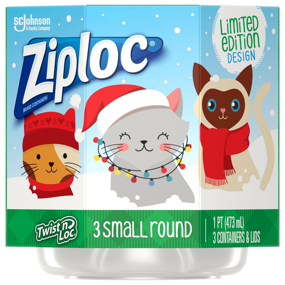 UPC 025700715108 product image for Ziploc Holiday Container Twist 'N Loc - Red - 16oz/3ct | upcitemdb.com