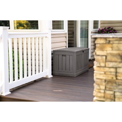 Suncast 50 Gallon Dark Gray Resin Lockable Deck Box