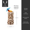 Viski High Tide Tiki Mugs - Hand Painted Ceramic Tiki Glasses for Cocktails - Tiki Barware 14.5oz Highballs Set of 2 - 3 of 4