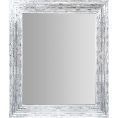 16"x20" Textured Wall or Leaner Mirror Gray- Gallery Solutions