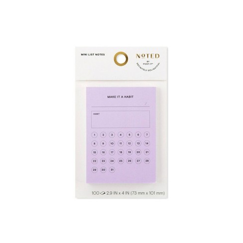 Post It Habit Mini List Notes 4 X2 9 Purple Target