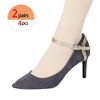 Allegra K Women's Detachable Adjustable Anti-Slip Shoe Straps Bands Belts with Buckle for Heels 2 Pairs - 4 of 4