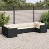 vidaXL Patio Lounge Set Black, Cream - 2 of 4
