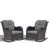 Gymojoy Outdoor Rocking Chair Rattan Rocker Chairs with Cushion - 3 of 4