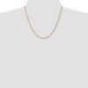 Black Bow Jewelry 2.75mm 10k Yellow Gold D/C Quadruple Rope Chain Necklace - 2 of 4