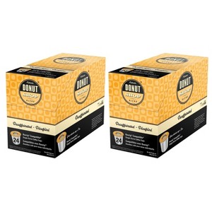Authentic Donut Shop Blend Coffee Pods, Decaffeinated Medium Roast Coffee in Single Serve Cups, 24 Count - 1 of 2