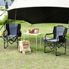 Portable Folding Camping Chairs, Lightweight Aluminum Folding Chair with Side Table and Pocket, 330 Lbs Weight Capacity, for Outdoor - 2 of 4