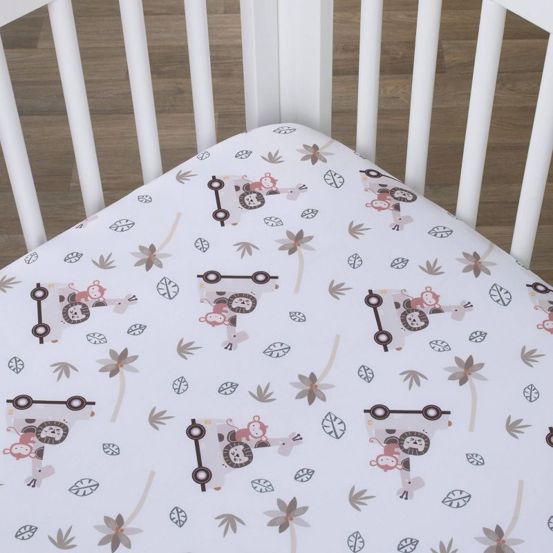NoJo Jungle Ride Super Soft Fitted Crib Sheet - Gray, 2 of 6