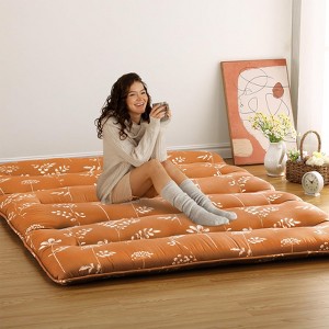Japanese Floor Mattress, Foldable Thick Futon Mattress, Roll Up Tatami Mat - 1 of 4