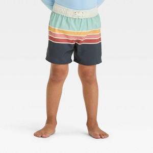 Toddler Boys' Striped Swim Board Shorts - Cat & Jack™ - 1 of 3