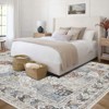 Washable Area Rugs, Non-Slip Neutral Vintage Distressed Soft Rug, Low Pile Stain-Resistant Carpet, Indoor Foldable Print Floor Mat - 2 of 4