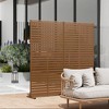 Wooakway Elegant Outdoor Vertical Garden Trellis with Hanging Planters, Metal Design for Patios and Gardens - 3 of 4