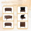 MOONMISS Mid-Century Modern Square Coffee Table Storage Bench, Assembled, Suitable for Living Room - 4 of 4