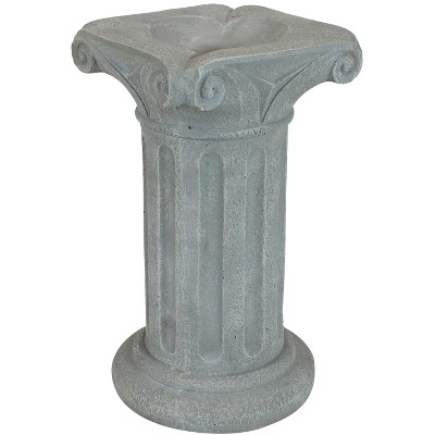 Sunnydaze Roman Pedestal Indoor/Outdoor Column-Style Gazing Globe Stand for 10 to 12-Inch Garden Spheres - 16" H - Travertine