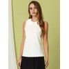 INSPIRE CHIC Women's Casual Peter Pan Collar Sleeveless Jacquard Floral Tank Top - 4 of 4