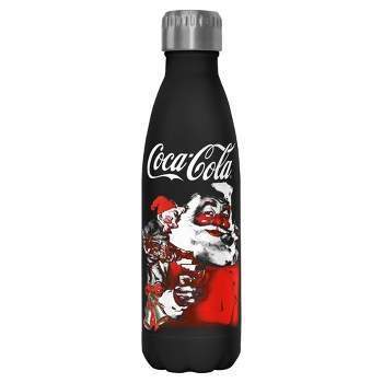 Coca Cola Christmas Santa Claus and Elf Stainless Steel Water Bottle