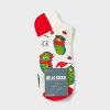 Women's Holiday Pickle Christmas Low Cut Socks - Ivory/Green 4-10 - 2 of 3