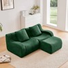 Aukfa Modular Teddy Fabric Sofa,Convertible Modular Sectional Sofa Set with 2 Ottomans, 2-Seats Soft Boneless Design for Living Room - 2 of 4