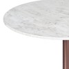 WyndenHall Whaler Dining Table White/Copper: 35.8" Contemporary Marble Top, Iron Base, Seats 2 - 2 of 4