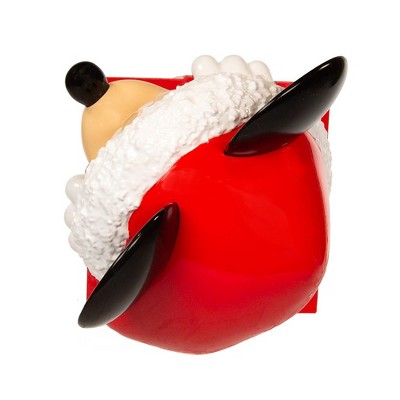 8-Inch Un-Lit Mickey Mouse in Santa Outfit Tree Topper