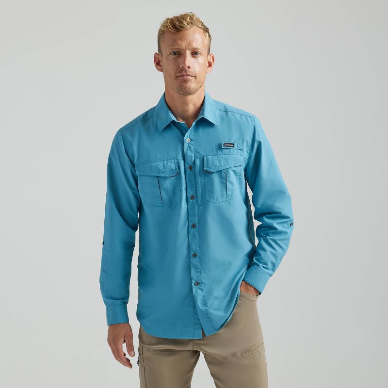 Wrangler Men's ATG Long Sleeve Fishing Button-Down Shirt, 1 of 9