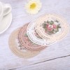 Unique Bargains Polyester Floral Pattern Vintage Lace Absorbent Coasters - 4 of 4