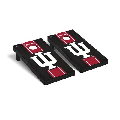 NCAA Indiana Hoosiers Premium Cornhole Board Onyx Stained Stripe Version