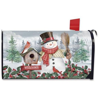 Briarwood Lane Winter Mailbox Cover  - Oversized - Jolly Snowman Welcome Oversized For Winter Mailbox Cover