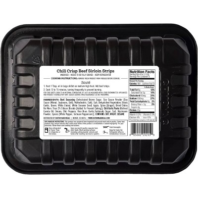 Custom Made Meals Fresh Chili Crisp Beef Sirloin Strips - 16oz