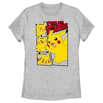 Women's Pokemon Pikachu Comic Panels T-Shirt