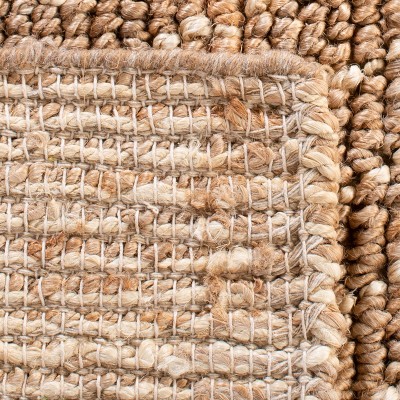 Hand-Knotted Natural Ivory Wool Bohemian Area Rug 2' x 3'