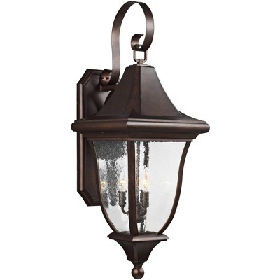 Generation Lighting Oakmont 33 3/4"H Patina Bronze 3-Light Outdoor Wall Light