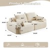 Modern Compressed Sofa,2 Seater Large Sectional Couches for Living Room,Pet-Friendly Cloud Modular Sectional Sofa,No Assembly with Pillows, Beige - 2 of 4