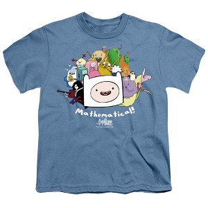 Adventure Time Mathematical Kids T Shirt For Youth, Carolina Blue - 1 of 4