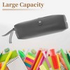 Unique Bargains Leather Style Pencil Pouch with Large Capacity for Office Supplies 1 Pc - 3 of 4