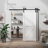 Bypass Sliding Barn Door Hardware Kit, Double Track for Double Door,Heavy Duty,Basic I/J Pulley,Slide Smoothly Quietly,Easy Install (No Door) - 3 of 4