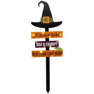 The Lakeside Collection Solar Haunted Area Stake or Set of 2 Skeleton Hand Stakes - 1 of 3