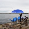 KTMBDW Double Folding Camp and Beach Chair with Removable Umbrella for Outdoor Picnic Patio, Blue - 4 of 4
